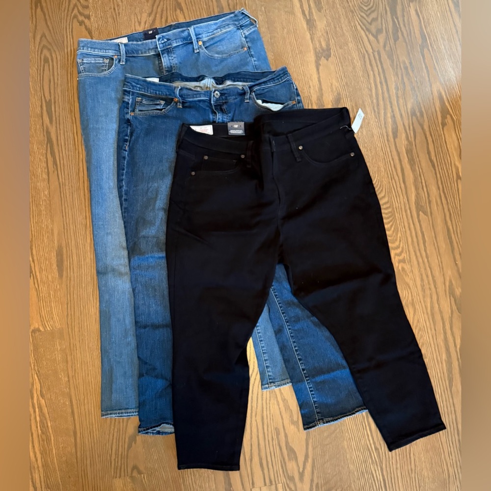 GAP Blue and Black Denim Trio